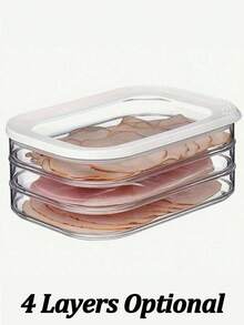 Ensemble de boîtes de conservation d'aliments pour animaux de compagnie scellées, boîte de conservation fraîche transparente à plusieurs couches avec couvercle, boîte à bacon pour animaux de compagnie, organisateur de réfrigérateur, boîte-repas hermétique pour réfrigérateur, boîte de conservation des aliments, boîte d'emballage pour viande/aliments surgelés réutilisable, boîte de portion transparente, boîte de rangement pour fruits et légumes, accessoires de cuisine, articles de première nécessité, fournitures de cuisine, convient aux passionnés de cuisine, boîte de rangement de cuisine