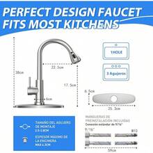 PERRYHOME Grifo de Cocina de acero inoxidable 304, 360 ° Grifo para Fregadero de Cocina de Agua Caliente y Fría Llave, Mezclador de Fregadero de Cocina con Pulverizador Desplegable - pago - Ver 7