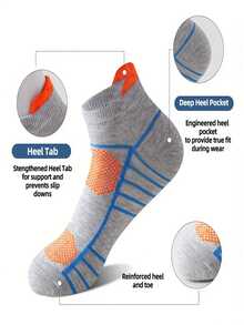 5 Paar unisex atmungsaktive, strapazierfähige, antibakterielle, geruchshemmende Kurzsocken, ideal für Sport, Outdoor, Büro - Verschiedenfarbig - Übersicht 5