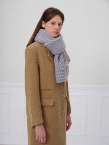 1 szt. Damski, jednolity kolor, uroczy, krótki, dzianinowy szalik/ocieplacz na szyję, odpowiedni na wyjścia, do codziennych dojazdów, jesień/zima