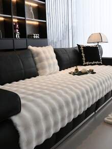 1 Stück weicher, flauschiger, einfarbiger Teppich, kuschelige Plüschdecke, minimalistisch elegant, geeignet für Sofakissen, Stuhlsitz, bequemer Teppich neben dem Bett, Heimdekoration für Wohnzimmer und Schlafzimmer, bester Winterheimdekorteppich, einsetzbar für Wohnzimmer, Schlafzimmer, Bettkante, Sofa, Schrank, Küche