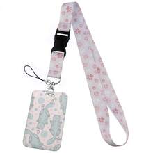 CX Lovely Kitten Manga Card Holder Badge Holder ID Card Lanyards Cell Phone Rope Key Lanyard Neck Straps Keychain Cats01 Christmas Gift