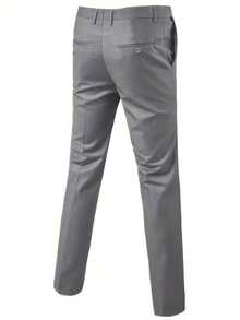 Men's Suit Elegant Men's Three-Piece Suit, Suitable As A Wedding Suit Or Business Suit. It Includes A Shawl Collar Suit Jacket, A Waistcoat And Matching Trousers, Featuring A Business Casual Style With A Solid Color, Simple And Sophisticated Design. Ideal For Occasions Such As Daily Casual Wear, Holiday Events, Business Settings, Weddings, Dances, And Commuting To Work, It Also Makes An Excellent Gift For Boyfriends Or Husbands. - Xám - Xem 6