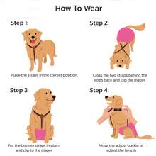 Soft Dog Diaper Suspender, Dog Diaper Harness, Dog Sanitary Menstrual Diaper Pants For Male And Female Dogs, Pet Belly Band Fixator