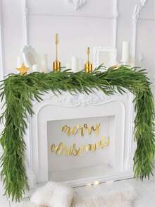 180 cm / 1,8 m, künstlicher Weihnachts-Pinienkranz, Kunststoff-Pinenadel-grüne Pflanzranke, geeignet für Winterdekoration, Weihnachten, Feiertags-Weihnachtsdekoration, Kamin-Dekoration, Veranda-Geländer Heim-Dekoration Weihnachts-Norfolk-Pinie-Girlande, realistische Zeder-Girlande künstliche Pinie-Zypresse-Ranken - Grün - Übersicht 5