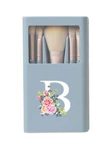 5 Stücke/Set tragbarer Makeup-Pinsel-Set mit Spiegel, Muster mit weißen Gänseblümchen Buchstaben A-Z, verpacktes Makeup-Pinsel-Set, multifunktionaler Makeup-Pinsel mit Spiegelbox, Mini-Multifunktions-Makeup-Stift, Foundation-Makeup-Pinsel, Lidschatten-Pinsel, Grundlagen-Beauty-Tool-Mischpinsel. Der Makeup-Organizer-Ständer enthält Makeup-Pinsel, praktisches Mädchen-Geschenk-Makeup-Tool-Set, ideal als Geschenk, tragbare Reiseutensilien, Reisebedarf, Pinsel-Set, Makeup-Pinsel-Set, Makeup-Set komplett, Makeup-Pinsel-Set, komplettes Makeup-Set, Pinsel-Set, Makeup-Pinsel-Set, Makeup-Geschenkset, Set