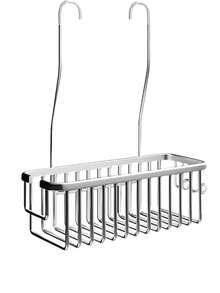 悬挂式淋浴架收纳架 - 无需钻孔淋浴收纳架，带挂钩，防锈防水铝合金浴室架 - 彩色 - 查看 11