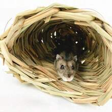 Large Woven Rabbit Nest, Handmade Foldable Hide-Away House, Suitable For Guinea Pigs, Rabbits, Ferrets, Breathable Play Bed - Multicolor - View 17