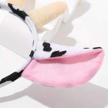 1pc Cartoon Cow Horn Headband, Plush Animal Headpiece, Cute Cow Ears Hair Hoop For Women ,Beauty ,Hair Band, Diadema ,Hairband For Women