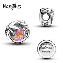 Manyilus Manyilus Original 925 Sterling Silber Anhänger Charms: Strandtraum Kokosnuss Charm, Herz Schloss & Schlüssel Liebe Charm, Silber Stern Mokka Topf Charm, Gold Herz & Silber Traum Charm, Herz Schloss & Geheimer Schlüssel Charm, Süßes Herz Gabelstapler Charm, Rotes Herz Dekor.