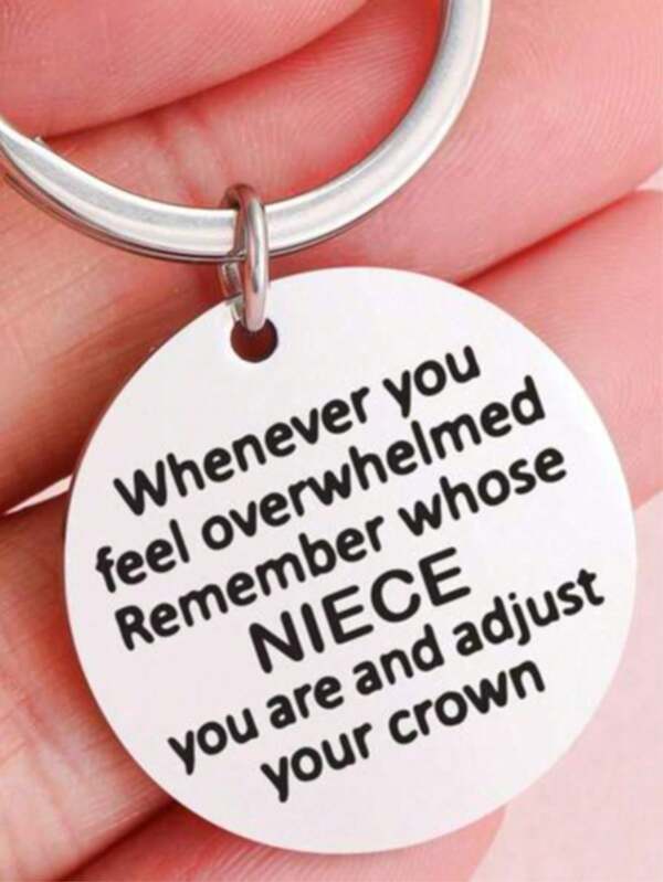 1 peça Lembre-se de quem você é sobrinha chaveiro de aço inoxidável anel de formatura aniversário presente de Natal para sobrinha