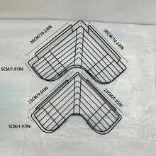 قطعة واحدة/قطعتان - رف تخزين زاوي متعدد الوظائف لاصق ذاتيًا مثبت على الحائط، يستخدم لديكور الحمام والمطبخ والمستحضرات التجميلية والحمام والحقيبة الخاصة بتجهيز الحمام المنزلي، وديكور الخريف والعودة إلى المدرسة. مناسب لتخزين المنزل وتخزين حمام السكن الجامعي (يتم شحن بعض أجزاء المنتجات بشكل عشوائي).