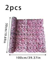 2pcs 50*100cm Elegant Artificial Ivy Privacy Fence Screen -Artificial Flowers Wall Background,Garden Fence,Pink Wisteria,Perfect For Outdoor Gardens, Patios, Balconies - Great For Weddings, Engagements, Halloween, Christmas, Patio Privacy Screens, Garden Decoration