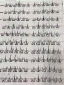 120 片无胶柔软自然假睫毛，精致向日葵图案，C 型卷翘睫毛