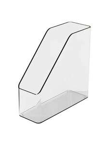 3pcs Transparent Desktop File Organizer - Multi-Purpose Bookshelf & Stationery Storage Box With Non-Slip Base, Clear Acrylic Document Holder - For Office Desk, Home Study, School Supplies Organization - Modular Paper Tray - Workspace Declutter Tool - Book Display Stand - Office Essentials - Minimalist Desk Organizer,Back To School