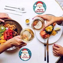 4 buc/6 buc/300 buc Crăciun Fericit Moș Crăciun cu fulgi de zăpadă cu model de noroi cu diatomee, suporturi pentru cafea, decorațiuni multi-ocazie pentru casă și restaurant, cadouri zilnice, decorațiuni de masă, decorațiuni zilnice, decorațiuni pentru petreceri tematice - Multicolor - Vizualizare 5