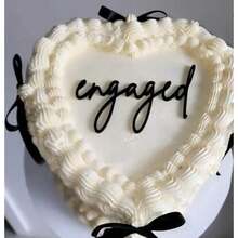 DAcrylic Black Engaged Cake TopperEngagement Cake Topper Engagement Party Decorations Bride To Be Bridal Shower Bachelorette Party Plies10 - như hình ảnh - Xem 3