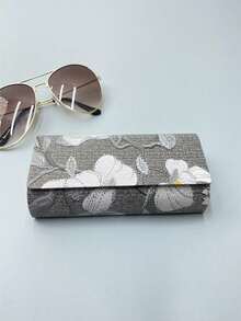 1pc Chinese Style Premium Storage Eyeglasses Case With Magnetic Closure & Embroidery Leather Craft, High-Quality Student Eyewear Box Lily Glasses Case Advanced Fashion Durable Storage Glasses Sunglasses Sunglasses Portable Pressure Resistant Unisex Glasses Case Glasses Case Sunglasses Case Thanksgiving And Valentine's Day Gift Goodies - Multicolor - View 7
