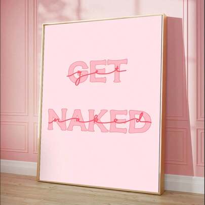 1 件时尚粉色浴室装饰、可打印艺术浴室、风骚房间装饰、女孩浴室装饰、风骚美学墙面装饰、公寓装饰、时髦女孩艺术、励志名言艺术、家居装饰、帆布悬挂。