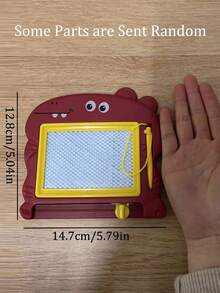 1pc Random Color Dinosaur Shaped Magnetic Drawing Board, Erasable Doodle Sketch Pad, Suitable For Birthday Party And Gift Bags (Some Accessories Sent Randomly) - Multicolor - View 2