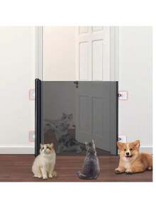 Retractable Pet Fence, Anti-Cat Escape Barrier, Pet Gate, Cat Door, Entry Barrier - Multicolor - View 7