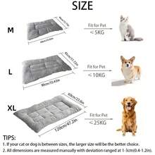 多尺寸厚实保暖宠物床垫，适合狗、猫、松鼠、仓鼠、兔子等小型/中型/大型宠物，四季皆宜 - 灰色 - 查看 3