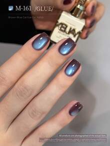 XEIJAYI 1PC 15ml Cat Eye Nail 2025 Holographic Nail Art Reflective Cat's Eye Magnetic Nail Gel Soaking UV LED Gel Salon Female Nail Art Tools Fashion Nail Gel Local Warehouse - 淺藍色 - 查看 3