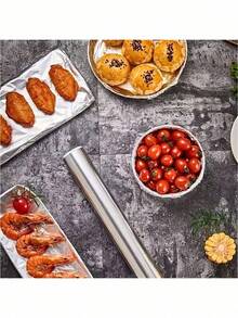 1 rollo de papel de aluminio amigable, clásico y duradero, de 12 pulgadas de ancho, con papel de embalaje de papel de aluminio para barbacoa y rollo de papel de aluminio de alta calidad, adecuado para el envasado y almacenamiento de alimentos