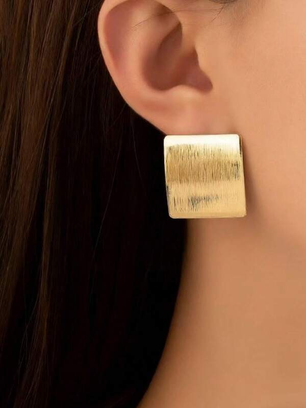 1 Pair Fashionable Minimalist Geometric Stud Earrings