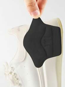 QKC 1 Paar unisex Fersenkappen mit voller Abdeckung, verstärkt rutschfest, schwarz und beige, verstellbares und zurechtstutzbares Design, geeignet für verschiedene Schuhe zum Fußschutz