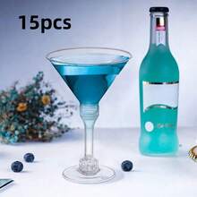 15 pezzi bicchieri da champagne trasparenti, dal design moderno e semplice. Tazze per mousse e tazze per torte adatte per realizzare torte e dessert estivi