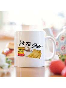 Inspirational Spanish Mexico Printing Coffee Mug With Tea And Biscuit Pattern, 11oz Ceramic Family Mug Water Cup Ideal Birthday/ Anniversary Presents For Women, Men, Friend, Coworker, Family - Hồng - Xem 4