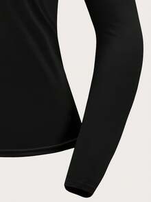 Women's UPF Long-Sleeve Sun Protection T-Shirt – Quick-Dry Ice-Silk Running Top, Lightweight Breathable Gym Shirt With Thumb Holes, Cooling Hiking Base Layer For Spring/Autumn Jogging, Yoga, Fitness & Daily Casual Wear - Black - View 4