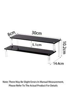 1 件亚克力梯形展示架，3 层梯形展示架，家居收纳展示架珠宝化妆品展示架，多层收纳透明展示架蛋糕架香水架