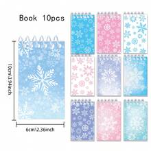 12 件雪花螺旋笔记本、学生笔记本、单词笔记本、螺旋笔记本、材料笔记本、便签本、学校用品、学生奖品、派对便签本、返校用品、圣诞便签本 - 彩色 - 查看 6
