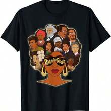 Powerful Roots History Month I Love My Roots Gifts T-Shirt - Black - View 1