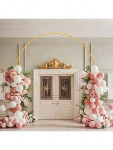 1pcs Arcos para Decorar 2.4*2.1m Arch Decoraciones para una Fiesta Soporte Para Globos Flores para Fiestas,Bodas,Festivales Outdoor Decor - Dorado - Ver 6