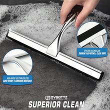 不锈钢多功能刮水器，可更换橡胶刮片，适用于淋浴房玻璃，手持式淋浴房刮水器，也可用于刮除玻璃上的水渍，是家用清洁刮水器、窗户刮水器和水渍清除器的理想选择，适用于淋浴房门、浴室、窗户和汽车玻璃。 - 彩色 - 查看 4