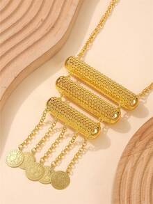 1 件 22K 镀金女士身体链，复古奢华配饰，新娘婚礼派对晚礼服珠宝，女士表演配饰 - 款式4 - 查看 2