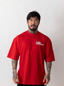 Oversized Company T-Shirt - 紅色 - 查看 1