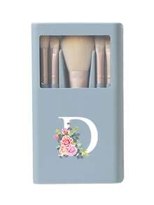 5 Stücke/Set tragbarer Makeup-Pinsel-Set mit Spiegel, Muster mit weißen Gänseblümchen Buchstaben A-Z, verpacktes Makeup-Pinsel-Set, multifunktionaler Makeup-Pinsel mit Spiegelbox, Mini-Multifunktions-Makeup-Stift, Foundation-Makeup-Pinsel, Lidschatten-Pinsel, Grundlagen-Beauty-Tool-Mischpinsel. Der Makeup-Organizer-Ständer enthält Makeup-Pinsel, praktisches Mädchen-Geschenk-Makeup-Tool-Set, ideal als Geschenk, tragbare Reiseutensilien, Reisebedarf, Pinsel-Set, Makeup-Pinsel-Set, Makeup-Set komplett, Makeup-Pinsel-Set, komplettes Makeup-Set, Pinsel-Set, Makeup-Pinsel-Set, Makeup-Geschenkset, Set