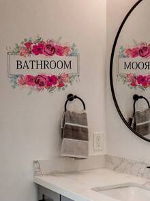 Letter Graphic Wall Sticker, Pvc Waterproof Self Adhesive Wall Art Decor Home Bathroom Decor, Stickers, Wall Decal, Vinyl Decal Home Decorations, Spring Decoration Items Refresh Your Home, Festival Decoration Stickers Gifts Birthday Graduation