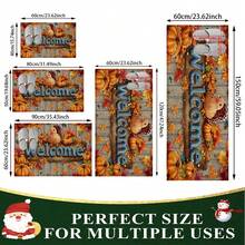 1 buc. Covoraș antiderapant cu model de curcan și dovleac de toamnă pentru Ziua Recunoștinței, covoraș antiderapant din fibră super, potrivit pentru decorarea petrecerilor de sărbători, bucătărie, baie, sufragerie, dormitor, poate fi oferit cadou de Ziua Recunoștinței