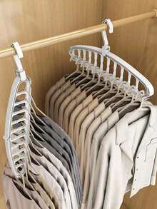 1/2 chiếc giá treo quần áo gấp gọn 11 lỗ, hệ thống lưu trữ quần áo treo di động bằng nhựa chống trượt đa năng, móc treo quần áo thần kỳ tiết kiệm không gian cho áo nữ, quần, quần áo mùa đông, váy, cà vạt và thắt lưng, giúp sắp xếp nhà cửa, trang trí phòng ngủ, đồ dùng gia đình, phụ kiện phòng ngủ, lưu trữ trang sức. - Nhiều màu - Xem 1