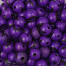 10pcs Multicolor Round Pumpkin, Bat, Skull, Ghost, Spider Web Shaped Wooden Beads, Halloween Themed Decorative Beads, Spacer Beads, For DIY Bracelets, Necklaces, Earrings, Anklets, Keychains, Backpack Chains, Christmas, Thanksgiving, Back To School, Birthday Gifts, Room Party Decor