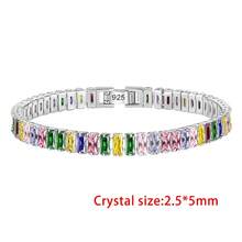 奢华设计师银质精美随机水晶手链女士时尚珠宝订婚婚礼魅力 - Random3 - 查看 4