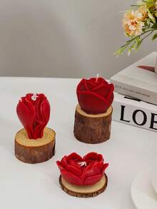 Christmas Aromatherapy Candle Center Decoration, Multiple Home Decoration Candles, Wine Red Christmas Slender Candles, Suitable For Christmas Gift Decoration, Women's Gifts, Close Friend Gifts, Winter Gifts,Scented Candle Christmas Decorations Room Decor, Christmas Gifts - Burgundy - View 5