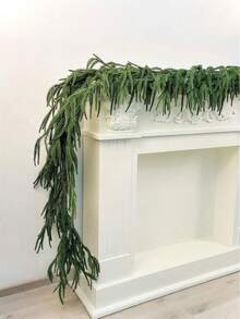 180 cm / 1,8 m, künstlicher Weihnachts-Pinienkranz, Kunststoff-Pinenadel-grüne Pflanzranke, geeignet für Winterdekoration, Weihnachten, Feiertags-Weihnachtsdekoration, Kamin-Dekoration, Veranda-Geländer Heim-Dekoration Weihnachts-Norfolk-Pinie-Girlande, realistische Zeder-Girlande künstliche Pinie-Zypresse-Ranken - Grün - Übersicht 4