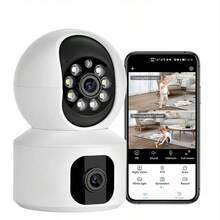 3MP 2K 高清智能摄像头、安全摄像头、宠物摄像头、婴儿监视器、保姆摄像头、具有 360° 倾斜和平移调节、彩色夜视、用于婴儿和宠物监控的运动检测、2.4GHz WiFi、云/SD 存储、家庭摄像头、WiFi 摄像头、易于安装、智能手机应用程序