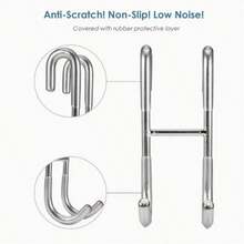 不锈钢多功能刮水器，可更换橡胶刮片，适用于淋浴房玻璃，手持式淋浴房刮水器，也可用于刮除玻璃上的水渍，是家用清洁刮水器、窗户刮水器和水渍清除器的理想选择，适用于淋浴房门、浴室、窗户和汽车玻璃。 - 彩色 - 查看 2